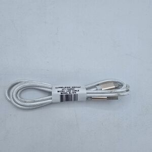 Wireless Gear 3FT Micro USB  Fabric Cable - White